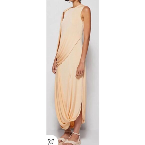 JONATHAN SIMKHAI Roxi Dress In Rattan NWOT Size Large - Picture 2 of 6